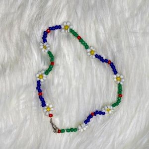 Tropical Daisy beaded Choker